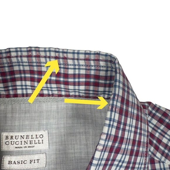 Brunello Cucinelli Basic Fit XL Plaid Cotton‎ Shirt - Picture 5 of 7